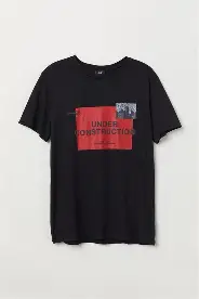 🖤 H&M Printed T-shirt – Black / Friends Edition
