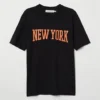 🖤 H&M Printed T-shirt – Black / Friends Edition